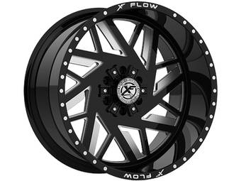 XF Flow Offroad Milled Gloss Black XFX-306 Wheel