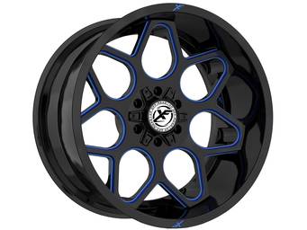XF Offroad Gloss Black & Blue XF-233 Wheel