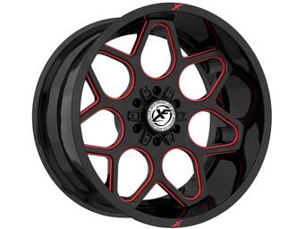 XF Offroad Gloss Black & Red XF-233 Wheel