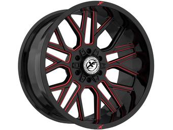 XF Offroad Gloss Black & Red XF-235 Wheel