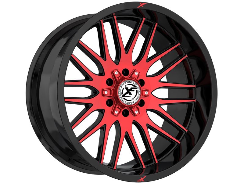 Xf Offroad Gloss Black And Red Xf 240 Wheels Havoc Offroad