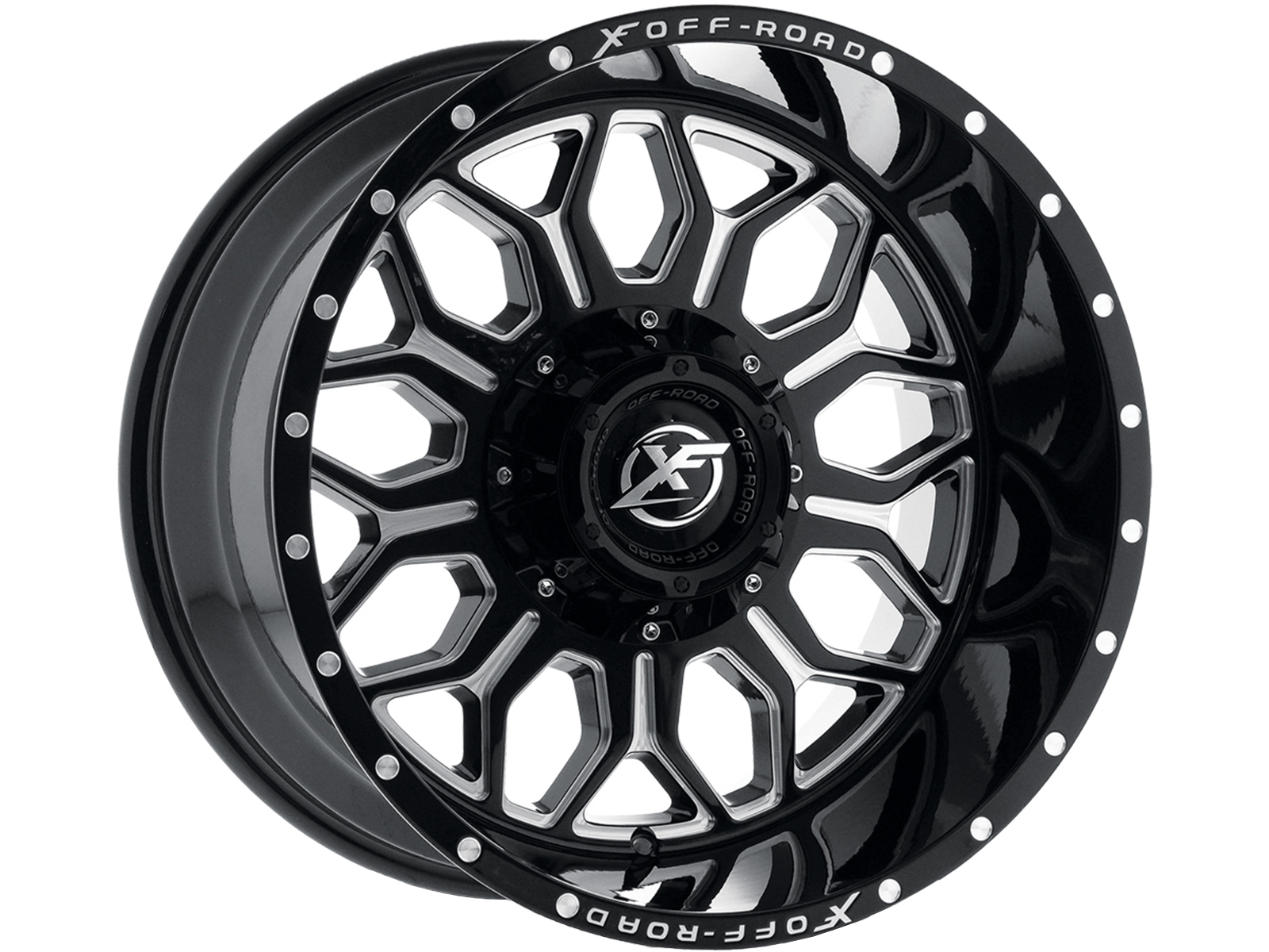 XF Offroad Milled Gloss Black XF-227 Wheel XF-227201051397150