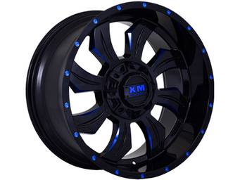 XM Offroad Black & Blue XM-323 Wheels