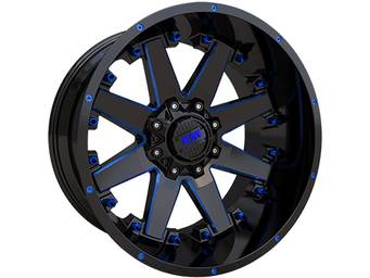 XM Offroad Black & Blue XM-334 Wheels
