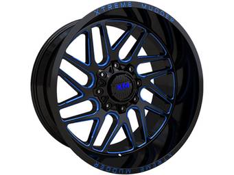 XM Offroad Black & Blue XM-339 Wheels