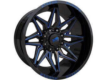 XM Offroad Black & Blue XM-342 Wheels