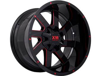 XM Offroad Black & Red XM-322 Wheels