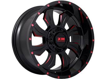 XM Offroad Black & Red XM-323 Wheels