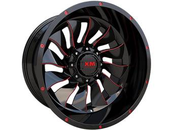 XM Offroad Black & Red XM-329 Wheels