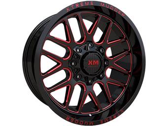 XM Offroad Black & Red XM-338 Wheels