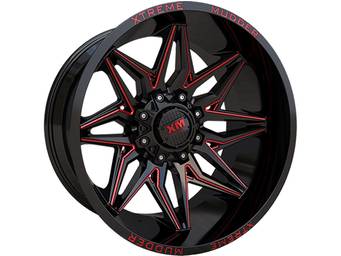 XM Offroad Black & Red XM-342 Wheels