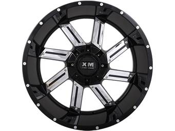 XM Offroad Gloss Black & Chrome Inserts XM-319 Wheels