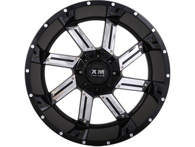 XM Offroad Gloss Black & Chrome Inserts XM-319 Wheel