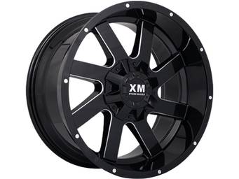 XM Offroad Milled Gloss Black XM-322 Wheels