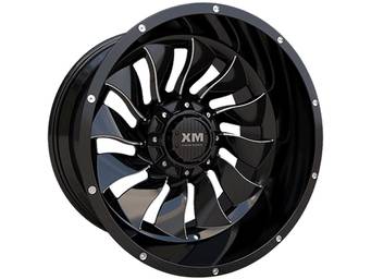 XM Offroad Milled Gloss Black XM-329 Wheels